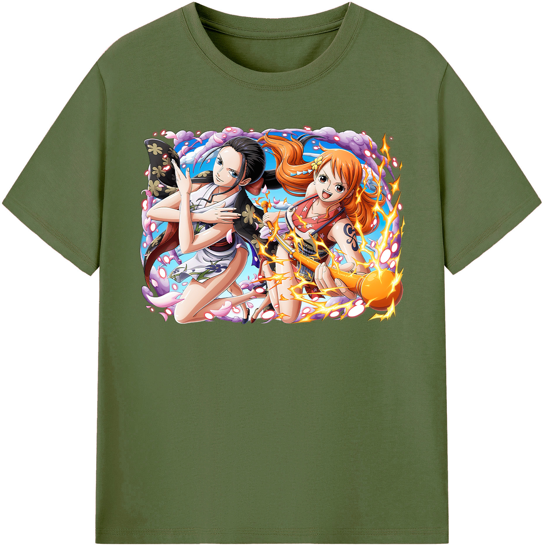 ワンピース ナミ ONE PIECE Nami 綿100％半袖Tシャツ（フロントプリント）